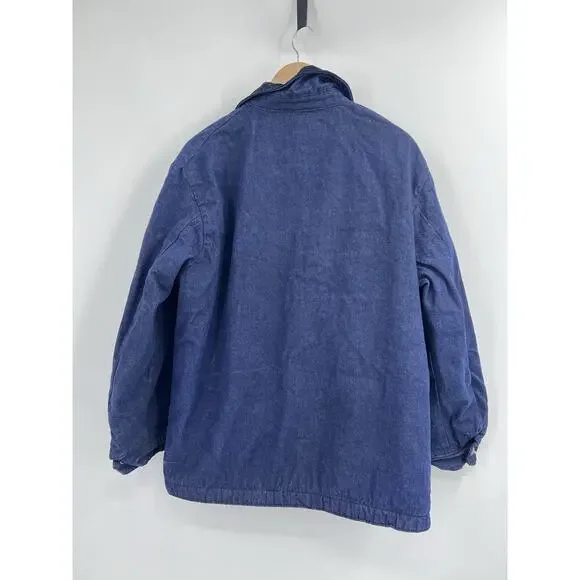 Vintage 60s Wrangler Blue Bell Denim Chore Work Coat Size 44 Highway Dept USA - Picture 2 of 8